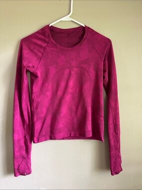 lululemon athletica Raspberry Magenta Long-Sleeve Performance Tee